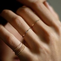 Thin Gold Stacked Rings
